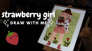 Illustrate a strawberry girl with me 🍓 time-lapse drawing by MoviusMakes 473 views 1 year ago 9 minutes, 46 seconds