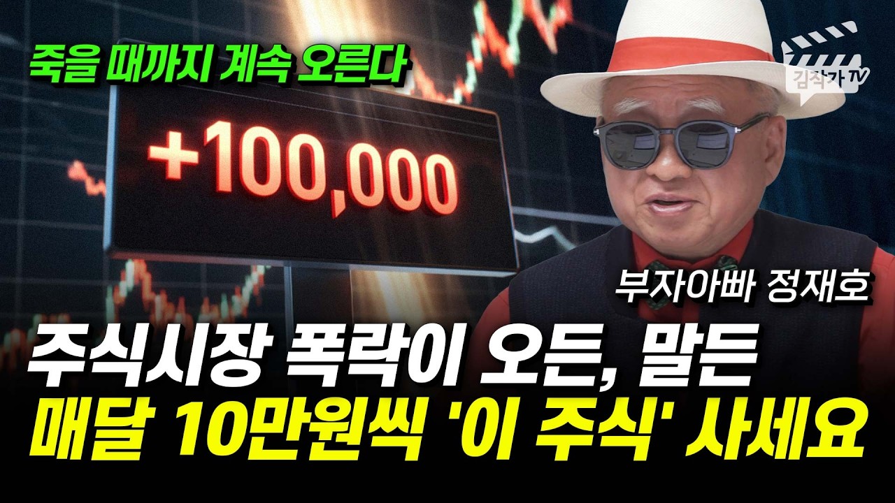 주식시장 폭락이 오든, 말든 매달 10만원씩 '이 주식' 사세요 (부자아빠 정재호)