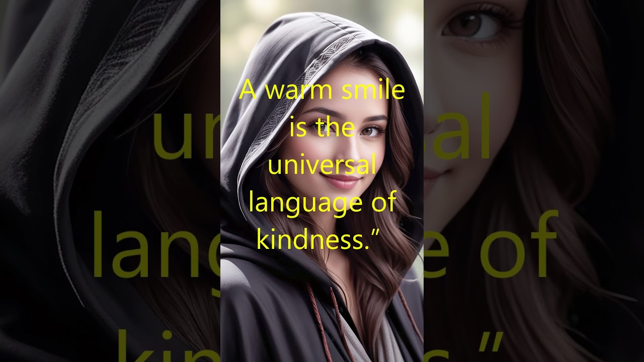 Warm smile is universal language  