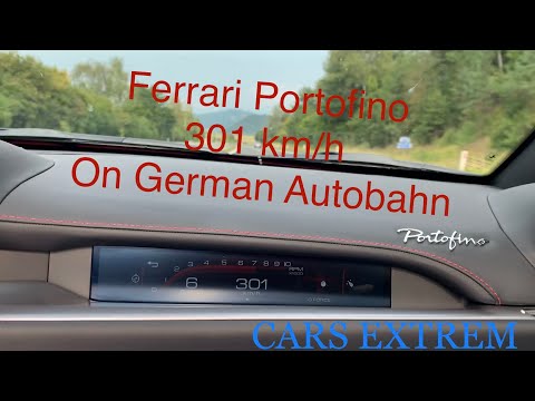 2019-ferrari-portofino-301-km/h-acceleration-with-open-roof-|-passenger-display-view-|-exhaust-sound