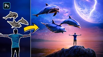 Create a Fantasy Dolphins Photo Manipulation Speed Art  Photoshop Tutorial