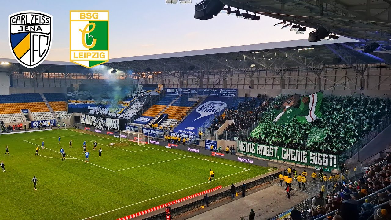 FC Carl Zeiss Jena vs Chemie Leipzig 5:0 • Stadionatmosphäre (Pyroshow) | Ost-Klassiker 2024/25