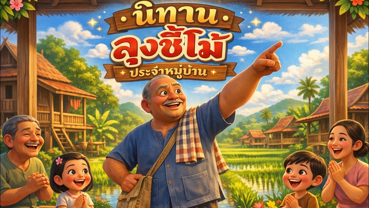 นิทาน☀️ ลุงขี้โม้ประจำหมู่บ้าน☀️#นิทานก่อนนอน #คนขี้โม้