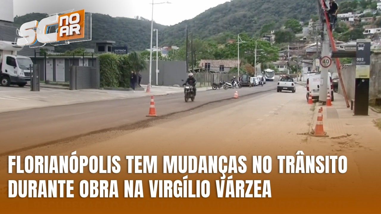 Obra na Rua Virgílio Várzea altera o trânsito em Florianópolis