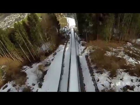 FPV quadcopter on the ski-jump - Crash