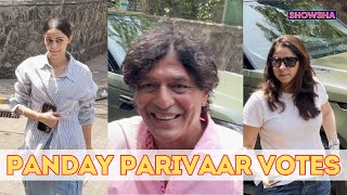 Ananya Panday And Her Parents Chunky Panday & Bhavna Pandey Cast Their Vote In Mumbai | WATCH