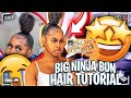 Big Tall Ninja Bun with Short Hair Tutorial