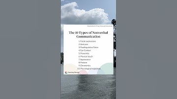 10 Types of Nonverbal Communication