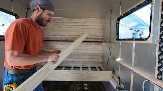 Off-road Cargo Trailer converted to Cabin -- Corrugated Steel & Beds