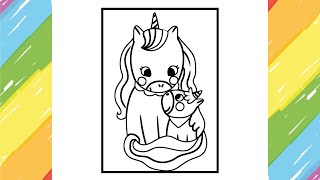 Unicorn Coloring Pages / Rainbow Unicorn / Sam Ourt & FERGO - Love Me [NCS Release] screenshot 4