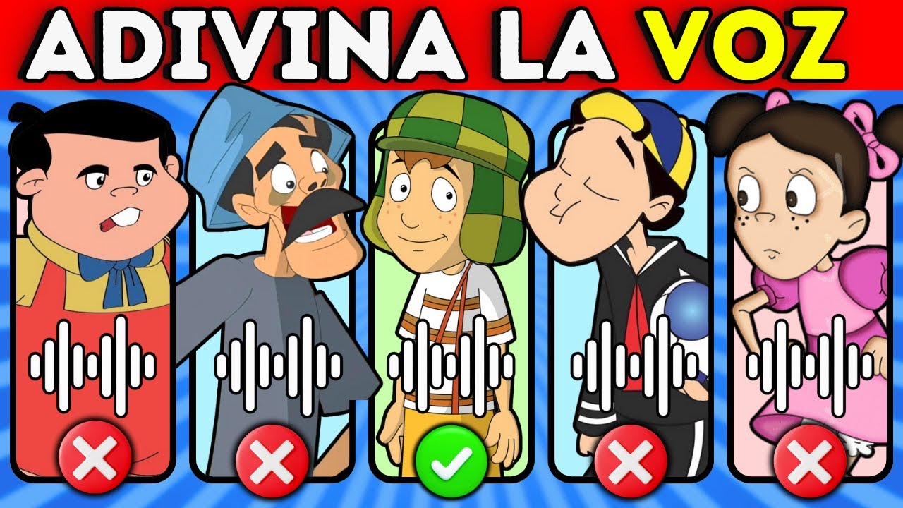 Adivina El Personaje De EL CHAVO ANIMADO😀❤️El Chavo💚Quico❤️Don Ramón💙Chilindrina❤️Adivina La Voz🎶