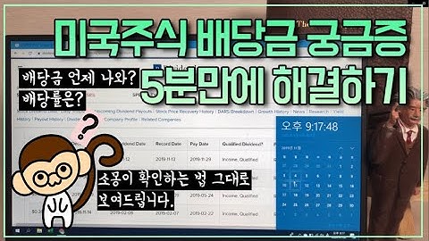 미국주식 배당금 궁금증 5분만에 해결하기(feat. 소몽이 확인하는 법 그대로)