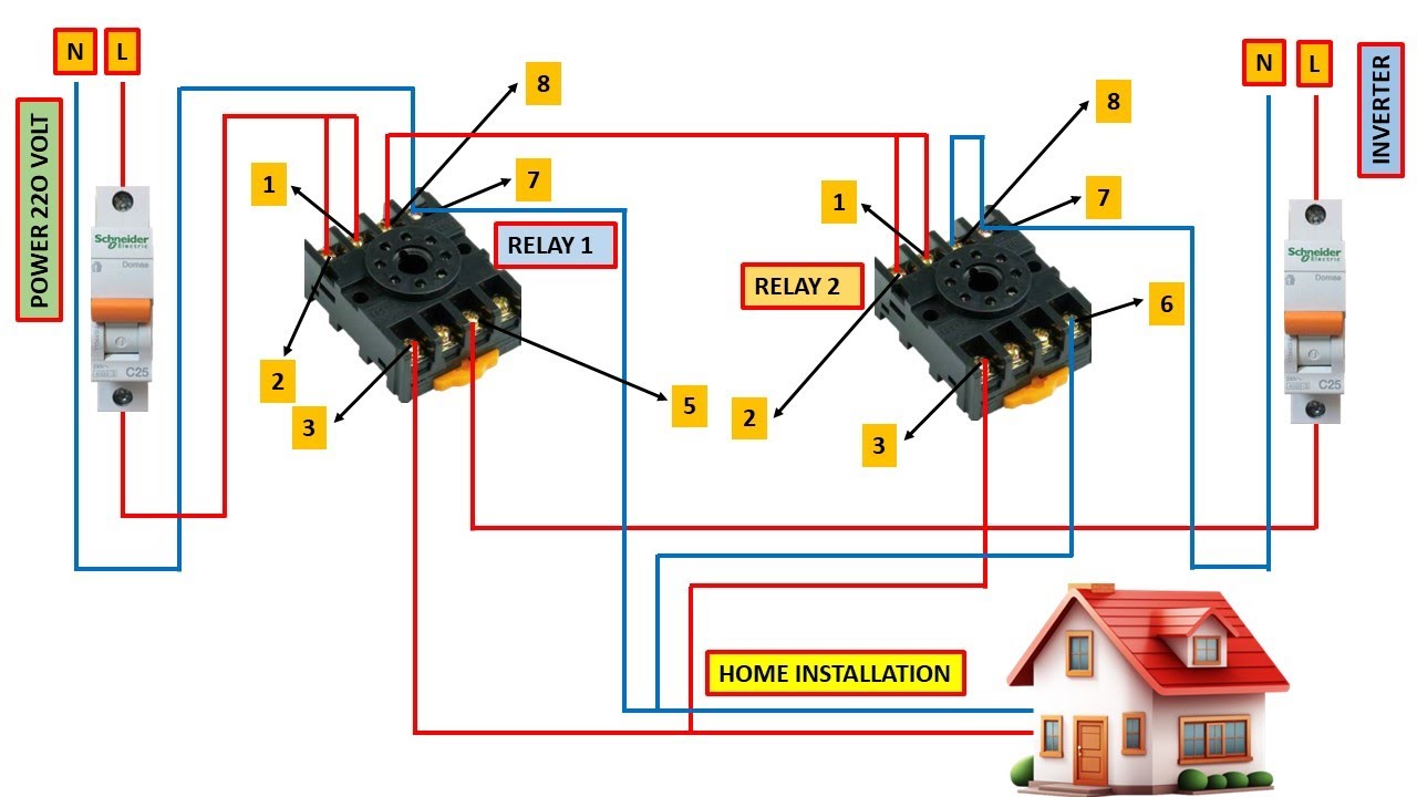 Single Phase Auto Changeover Switch Connection | AUTOMATIC CHANGEOVER ...
