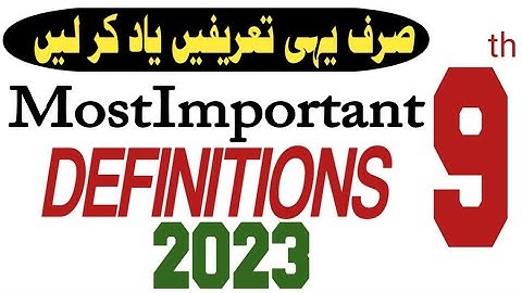 9th Class Maths Important Definitions 2023-Class 9th Maths Most Important Definitions 2023
