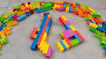 Satisfying DIY Gun /ASMR building blocks/block game /lego block #asmr#asmrsounds#buildingblocks