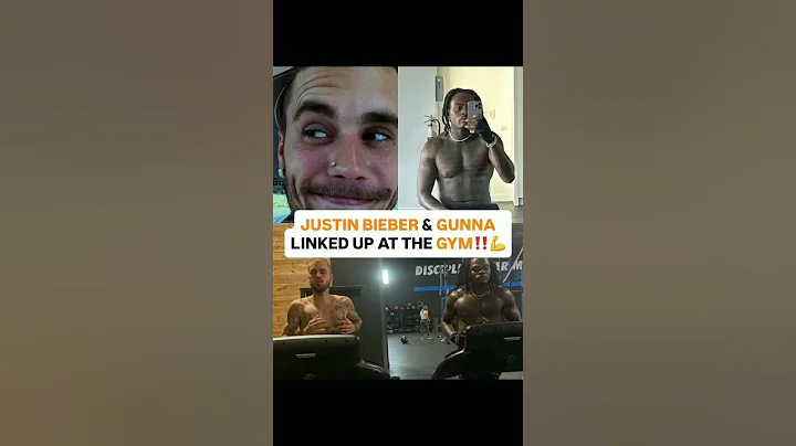 Justin Bieber & Gunna SPOTTED going beast mode in the gym#shorts