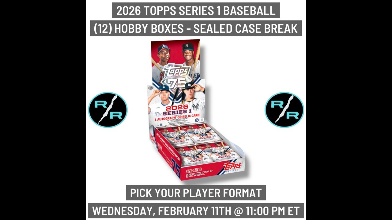 2026 Topps Series 1 Baseball 12x Hobby Box 1x Case Break 2/11 @ 11:00