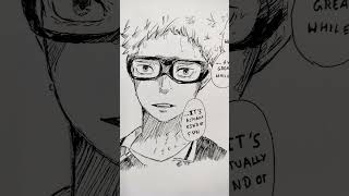 tsukishima kei 💓                                    #art # #anime #haikyuu #sketch #animeart #mangaa