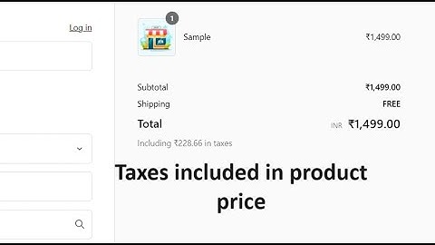 How to display price inclusive taxes in shopify website