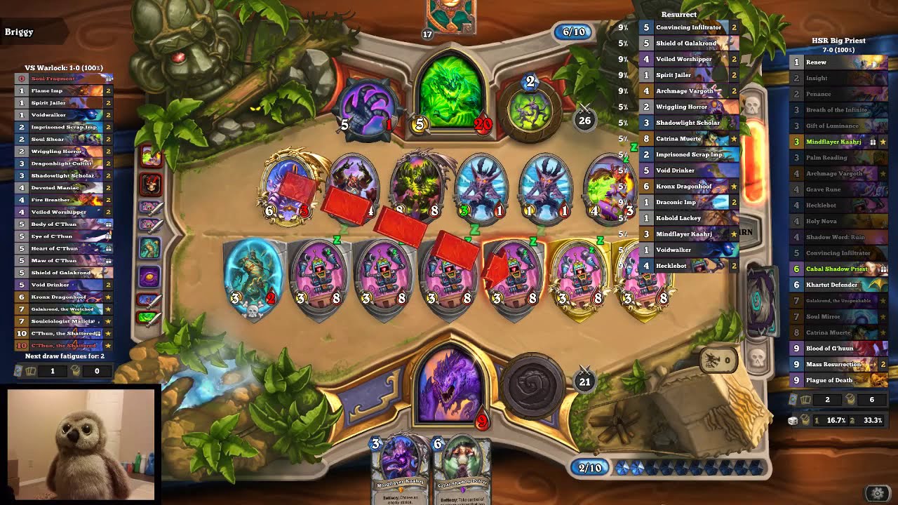 Hecklebot Bros Harass C’Thun : Rez Priest : Darkmoon Faire : Hearthstone