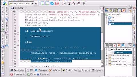 Linux Calculator 11 KDEvelop Part 1