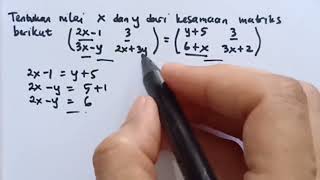 Determine the values ​​of x and y from the similarity of matrices | Grade 11