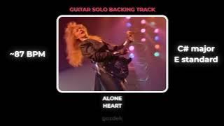 Heart - Alone (HQ Guitar Solo Backing Track With Original Music & Vocal)
