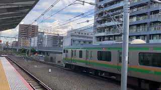 E233系3000番台横コツE-17編成　湘南新宿ライン宇都宮線直通普通宇都宮行き　武蔵小杉駅入線