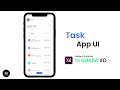 Task App UI In Adobe XD | Design &amp; Prototype | XD design ||