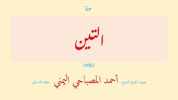 سورة التين (٠٩٥) بصوت القارئ الشيخ أحمد المصباحي اليمني حفظه الله تعالى