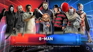 Michael Myers + Chucky + Freddie + Pennywise + Ghostface + Jason + Leatherface + Terrifier WWE2K22