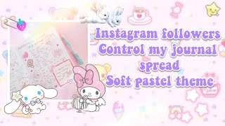 Instagram follower control my journal spread | soft pastel theme🐇🍓 screenshot 5