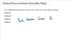 Time zones in USA without map