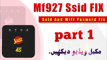 MF927u Ssid And Wifi Password Auto Changed Full Fixed Part-1