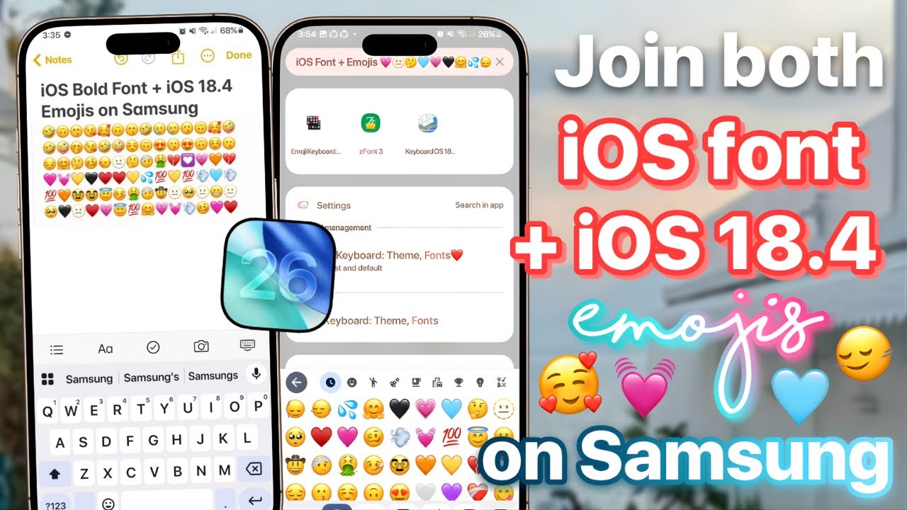 Apply Both iOS iPhone font + iOS 18.4 Emojis on any Samsung device (💯 working!)