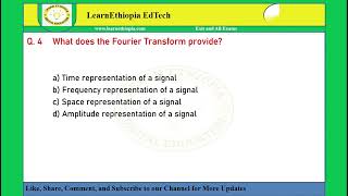 Signals and Systems Analysis | Model Exit Exam Questions for Electrical and Computer Engineering