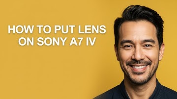 How to Put Lens on Sony A7 Iv - KevinHowTo