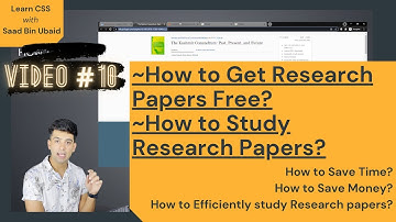 How to Get Research Papers Free | How to Study Research Papers
