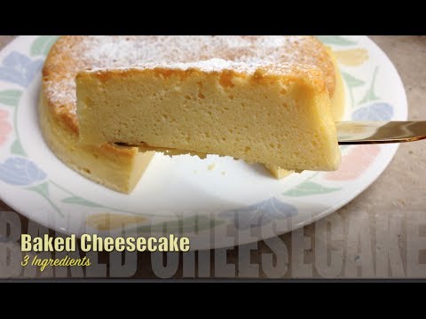 3-ingredient-baked-cheesecake