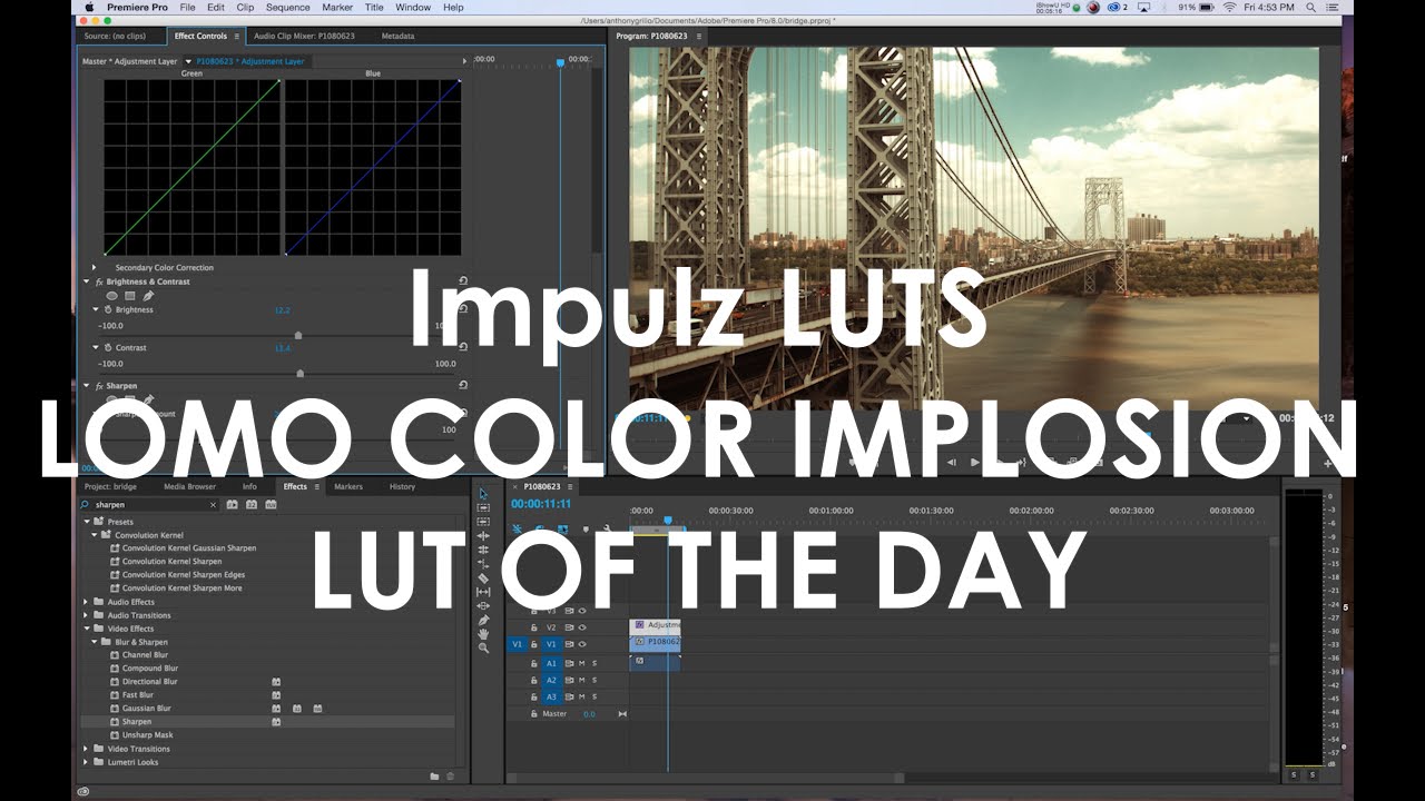 Impulz LUTS: Lomo Color Implosion LUT: GH4 Footage.