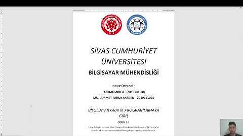 Bilgisayar Grafik Programlamaya Giriş | Ödev 3.1 Composition | Furkan Arıca