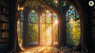 Whisper of Forgotten Lore | Sunlit Tree Library Ambience 🌳