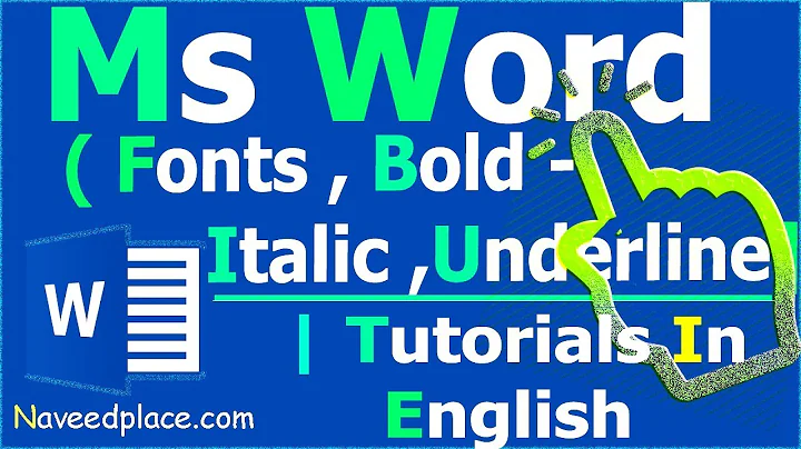 MS Word / Office - Fonts , Bold , Italic , Underline | Tutorials