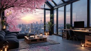 Spring Deep Work Flow ~ Deep Focus & Productivity in a Cherry Blossom Workspace Zen