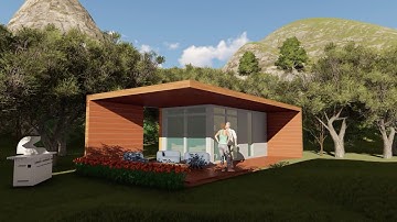 Container House (Tiny House) Lumion 8 pro render