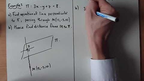 Vectors - Cartesian Equation of a Plane and Distance from a Point to the Plane