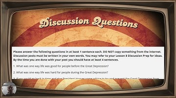 Essentials US History B Lesson 8 Discussion Instructions