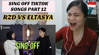 REZA DARMAWANGSA VS ELTASYA NATASHA - SING-OFF TIKTOK SONGS PART 12 - FILIPINA REAKSI