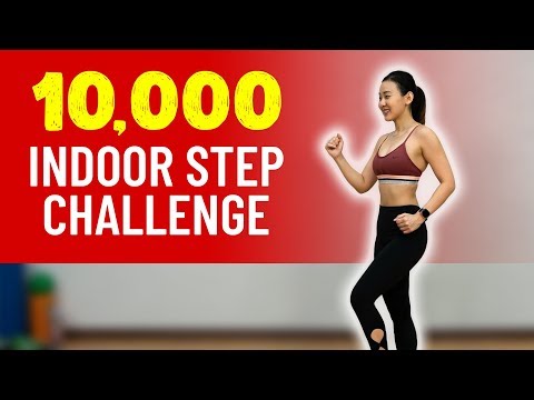 10,000 Indoor STEP🚶‍♀️Challenge (Burn Calories!) | Joanna Soh