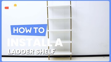 How to Install the 5 Tier Ladder Shelf Wall-Mounted Bookcase | JV10453 #costway #howto
